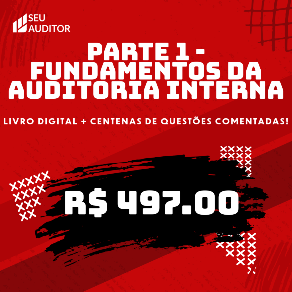Imagem de venda do Banco de Questões CIA Parte 1 - Fundamentos da Auditoria Interna com livro digital e questões comentadas por R$ 497